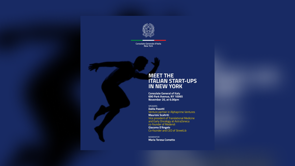 Giacomo D’Angelo ospite al  “Meet the Italian Start-ups in New York”  presso il Consolato Generale d'Italia